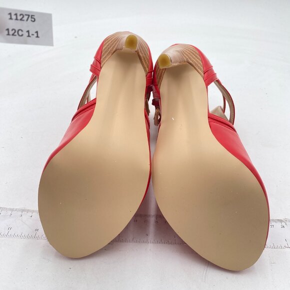 XYD Red Peep Toe Ankle Bootie High Heels Buckled Double Straps Cutout Party Shoe - Picture 7 of 8